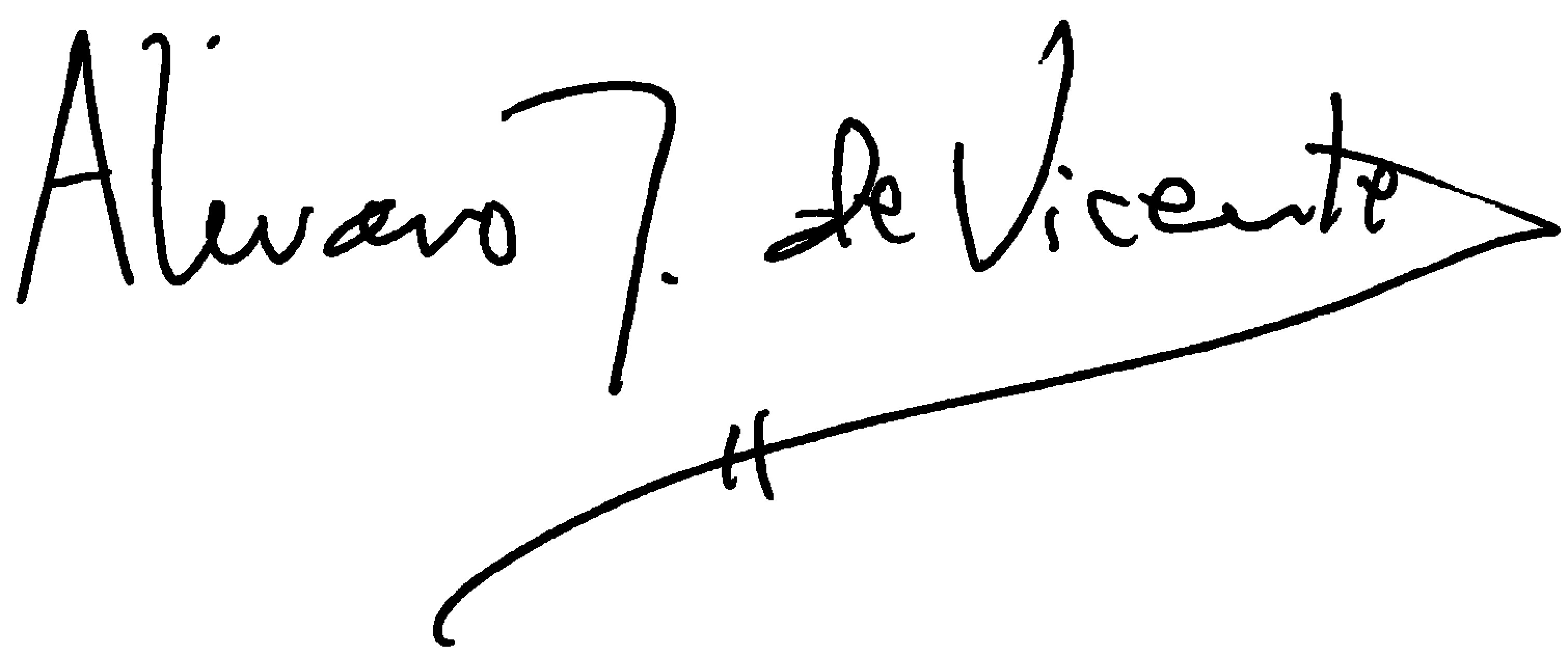 Signature of Headmaster Alvaro de Vicente